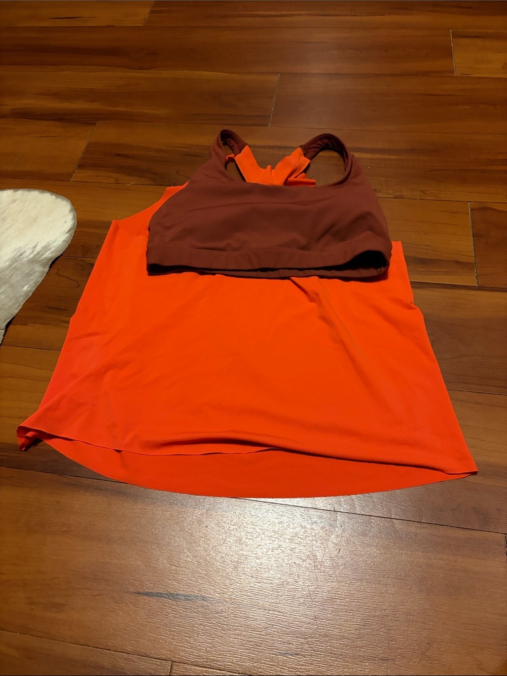 Athleta Tank top with Sports bra Sz M